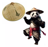 Sombrero Asiático Accesorio Disfraz Kung Fu Panda Bambú Danzas Halloween